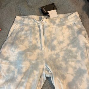 NWT RAILS CLOUD BLUE AND WHITE KINGSTON TIE DYE JOGGERS